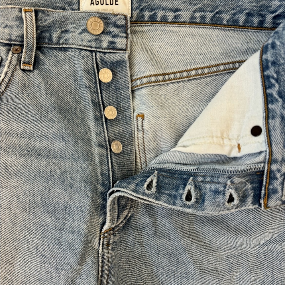 Agolde Women's Light Blue Straight Leg Jeans - Picture 5 of 7